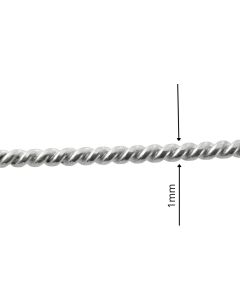 DRUT srebrny Ag925 SPIRALNY-średnica 1mm