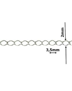 Łańcuch srebrny M/RB040/AG  z metra