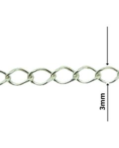 Łańcuch srebrny M/RBR050/AG  z metra