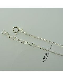Łańcuch gotowy srebrny ROLO Ag925 typ:R001D/AG-45cm 