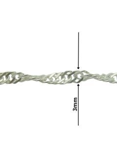 Łańcuch srebrny M/SING-1/AG z metra