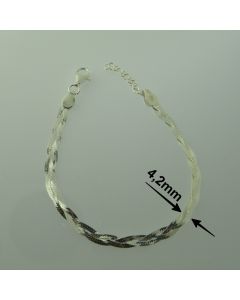 Bransoletka gotowa srebrna Ag925 typ:W/BRC-2/AG-17cm+3 cm