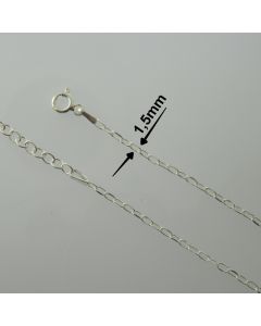 Łańcuch gotowy srebrny Ag925 typ FRD040/AG- 60cm+3cm 