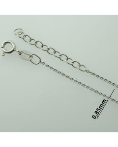 Łańcuch gotowy ROLO Ag925 typ: W/FZFDD030/RH - 80cm RODOWANY