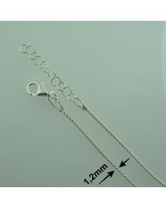 Łańcuch gotowy srebrny  Ag925 typ:W/POP-1/Ag 45cm+3 cm